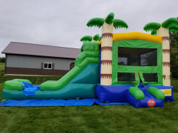TROPICAL CASTLE WITH WATER SLIDE